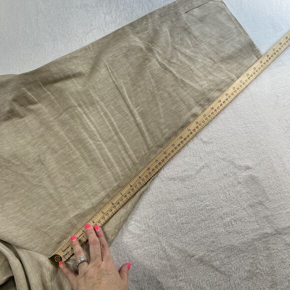 J Jill Plus 4X Linen Stretch Pants Pull On Elastic Waist Straight Leg Slit Hem - Picture 13 of 15